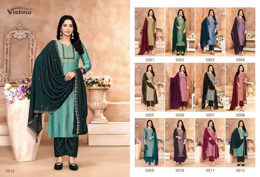 Jasmeen Vol 2 Vishnu Impex Vichitra Silk Pant Style Suits Supplier Gujarat