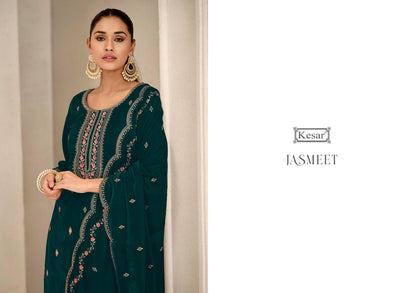 Jasmeet Kesar Velvet Suits Wholesaler Ahmedabad