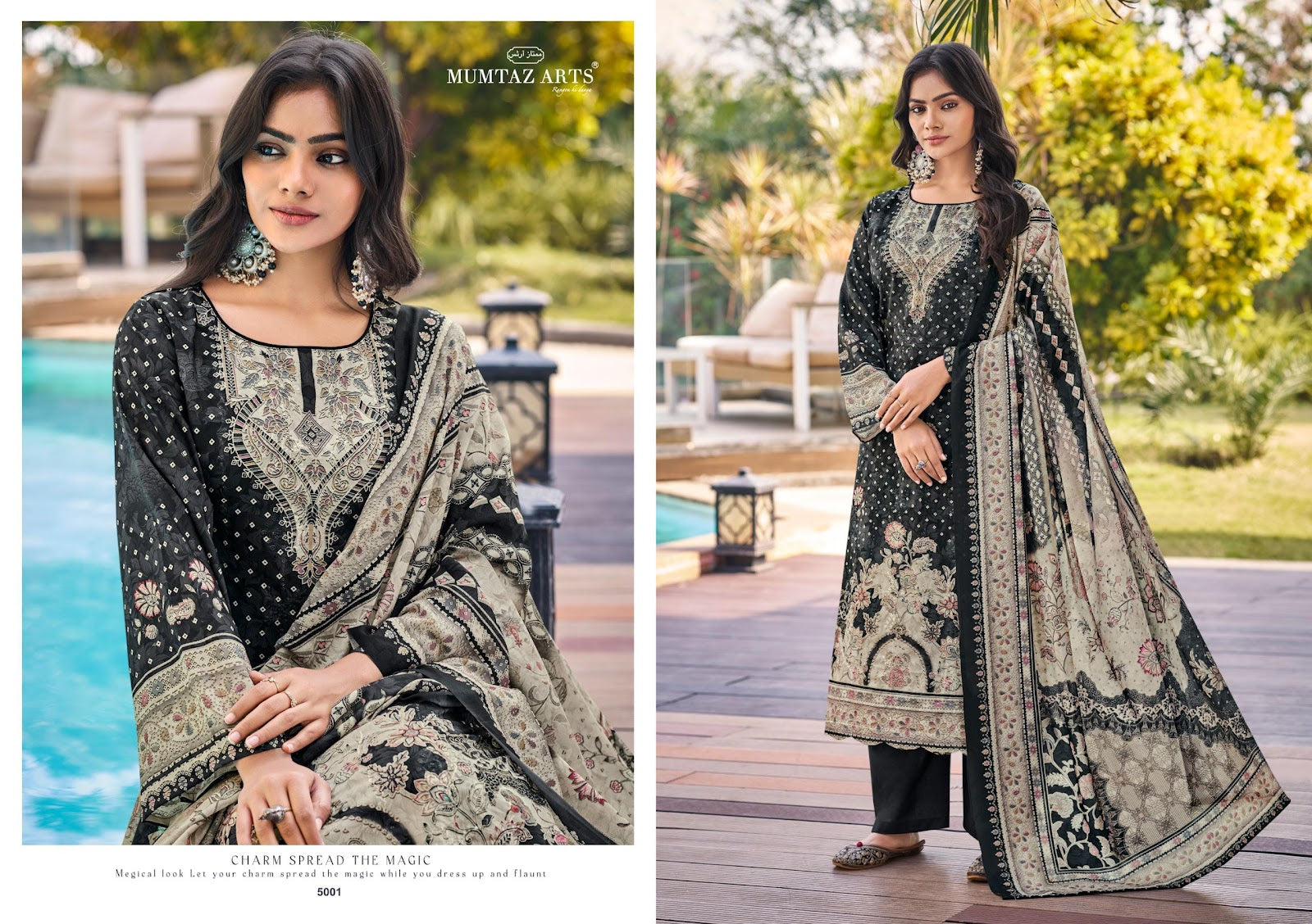 Jasmin Mumtaz Arts Jam Satin Karachi Salwar Suits Wholesaler India