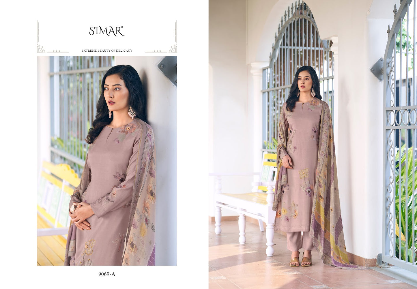 Jasmin Simar Viscose Muslin Pant Style Suits Manufacturer India