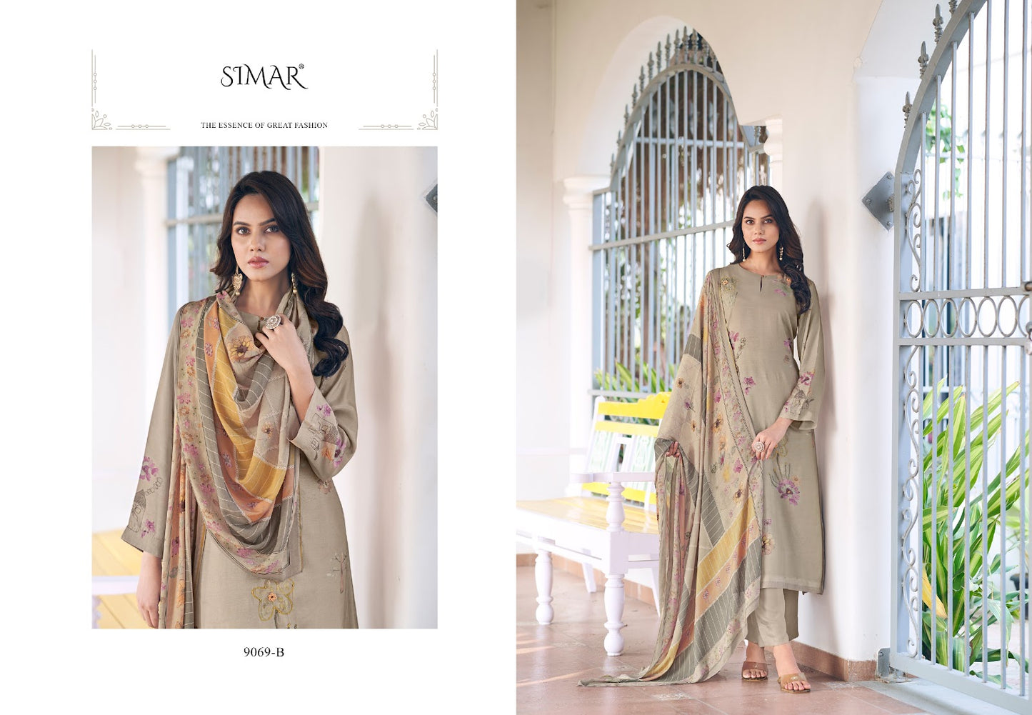Jasmin Simar Viscose Muslin Pant Style Suits Manufacturer India