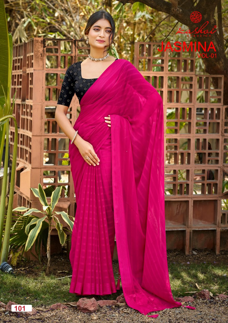 Jasmina Vol 1 Kashvi Creation Sarees Exporter Gujarat