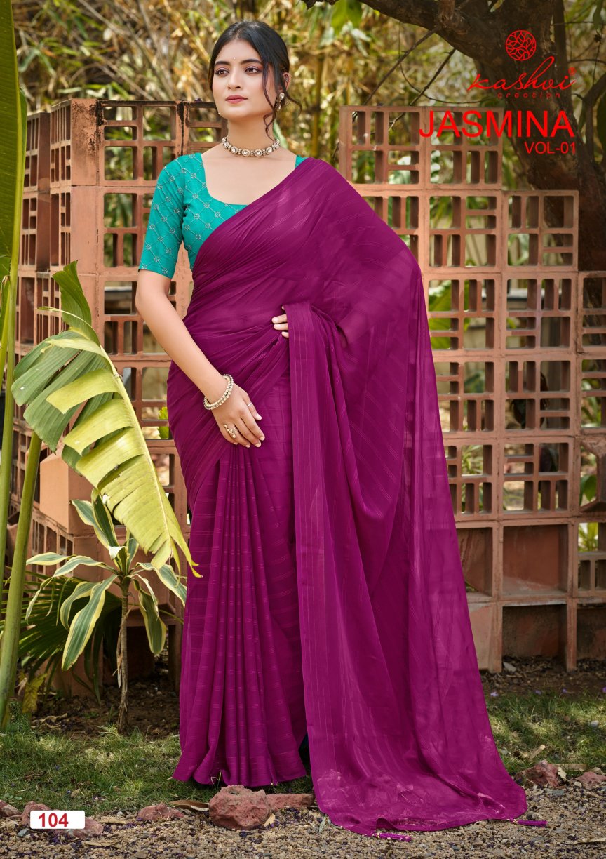 Jasmina Vol 1 Kashvi Creation Sarees Exporter Gujarat