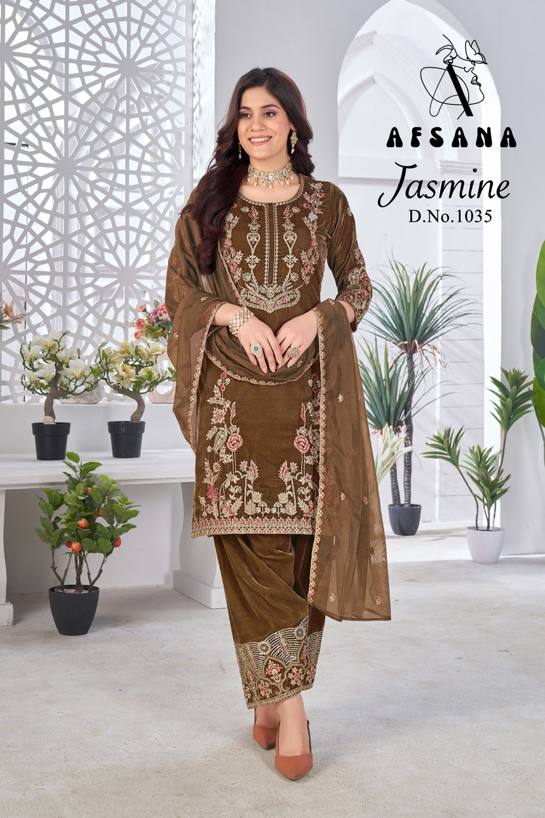 Jasmine 1035 Afsana Readymade Velvet Suits Supplier India