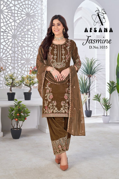Jasmine 1035 Afsana Readymade Velvet Suits Supplier India