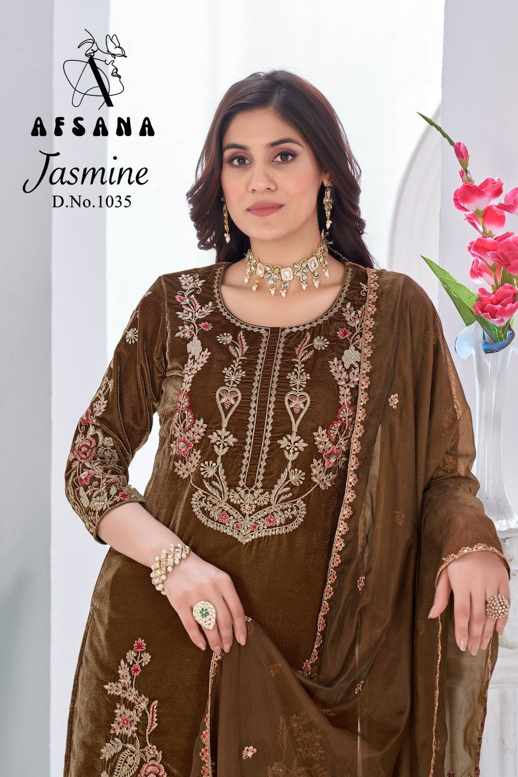 Jasmine 1035 Afsana Readymade Velvet Suits Supplier India
