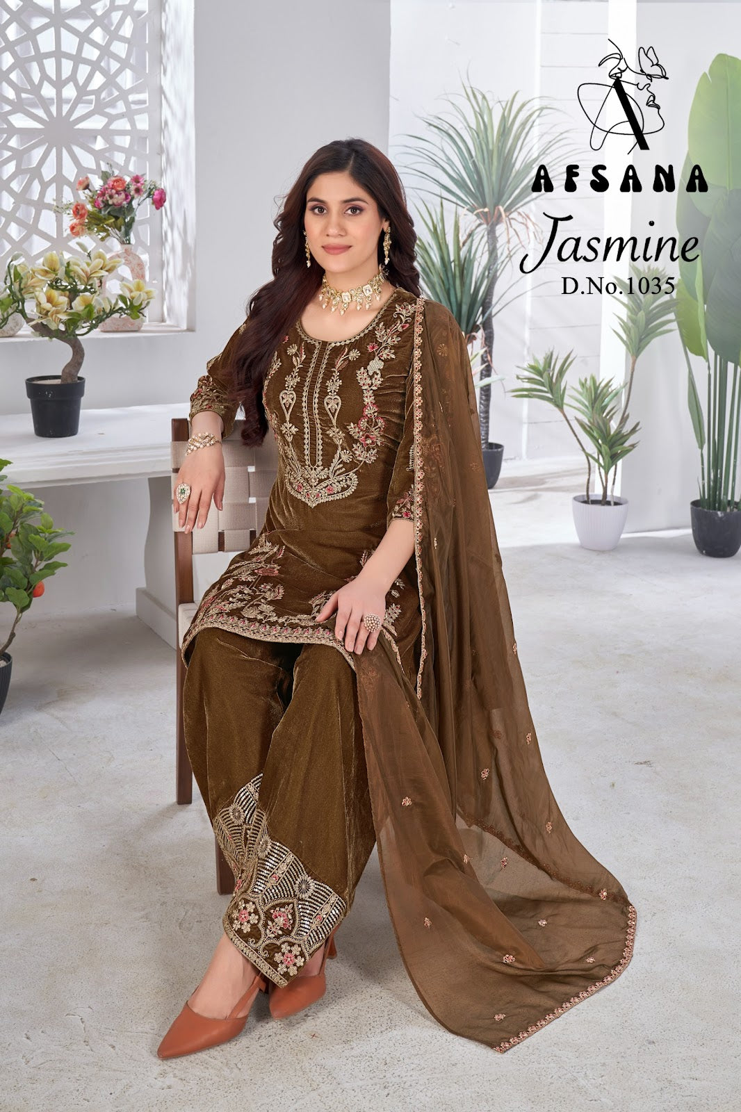 Jasmine 1035 Afsana Readymade Velvet Suits Supplier India