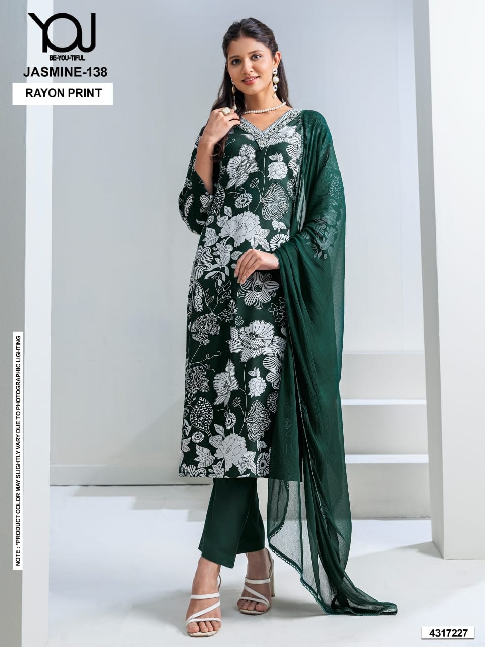 Jasmine 138 You Rayon Readymade Pant Style Suits Exporter Gujarat