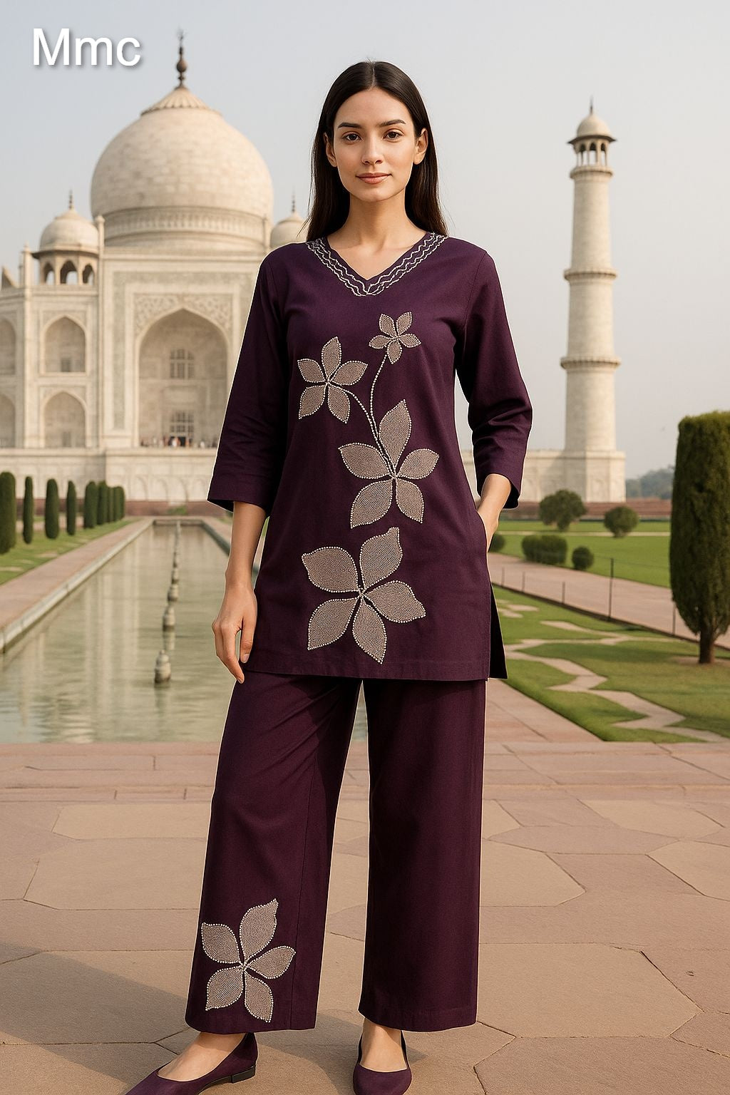 Jasmine Flower Mmc Vatican Co Ord Set Wholesale Rate