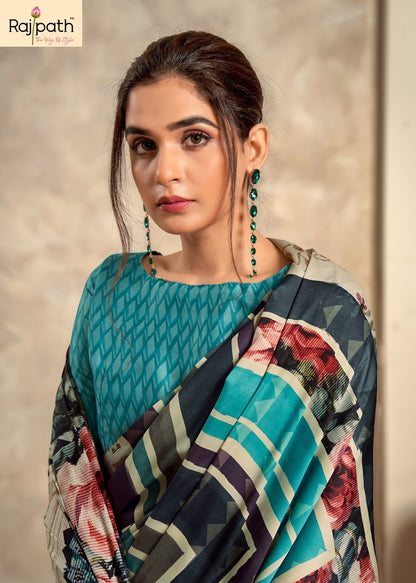 Jasmine Rajpath Crape Silk Sarees Supplier Gujarat