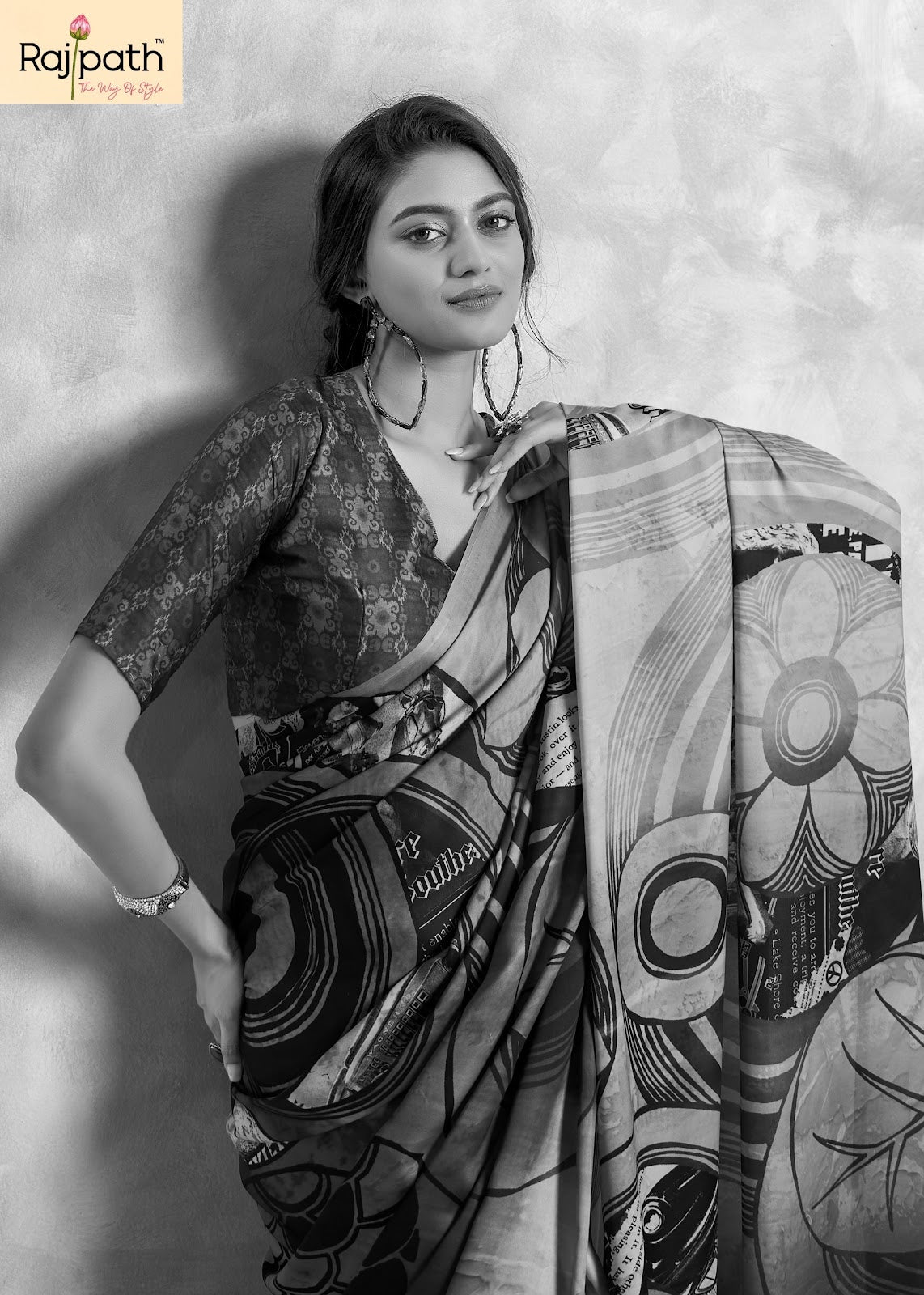 Jasmine Rajpath Crape Silk Sarees Supplier Gujarat