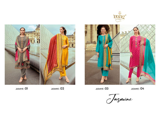 Jasmine Rang Fashion Pure Muslin Pant Style Suits Supplier