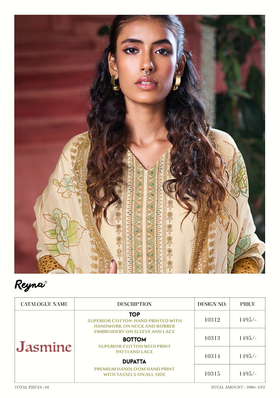 Jasmine Reyna Cotton Pant Style Suits Exporter Gujarat