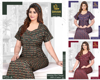 Jasmine Shivani Cotton Night Gowns Wholesaler Ahmedabad