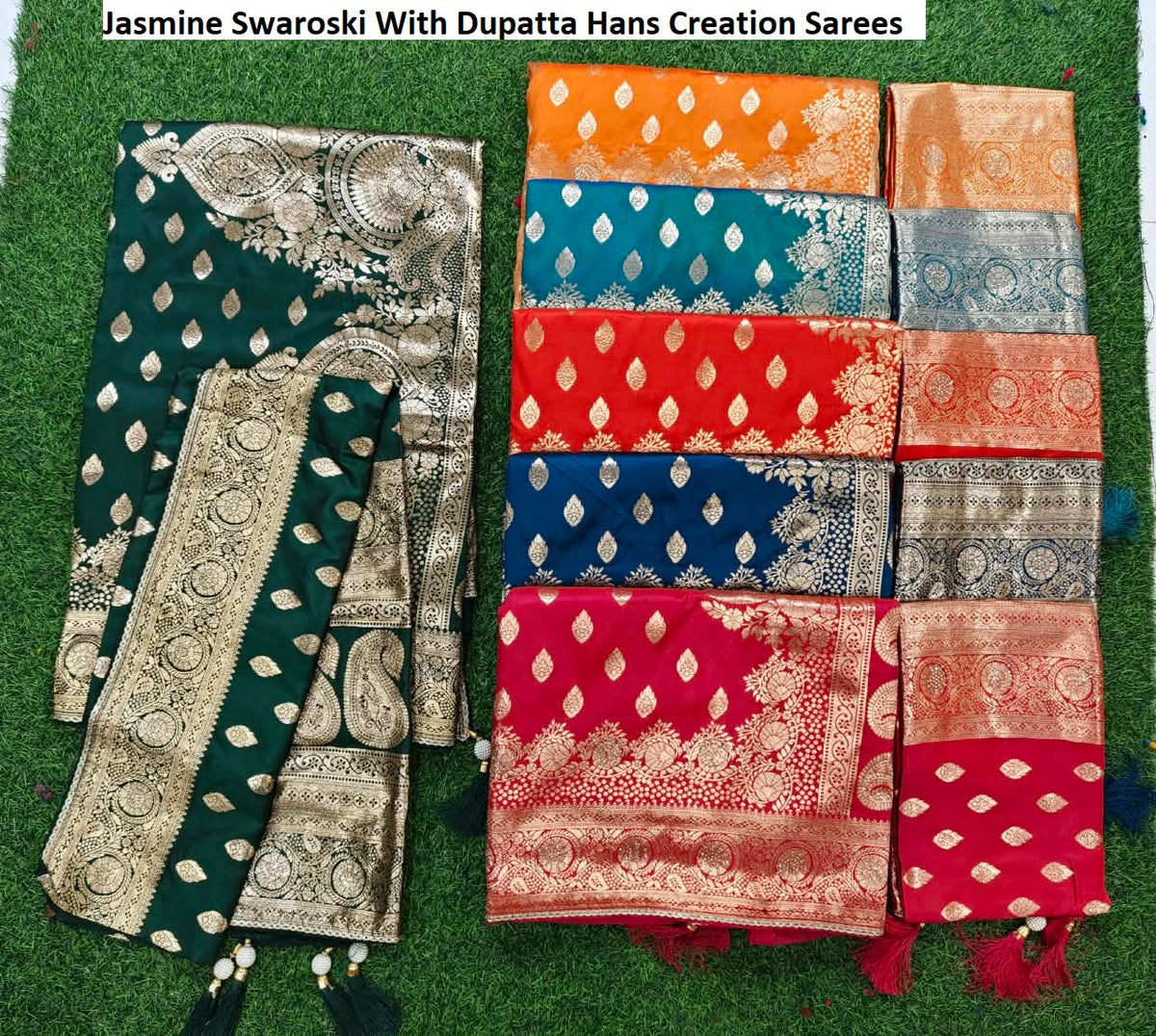 Jasmine Swaroski With Dupatta Hans Creation Sarees Exporter Ahmedabad