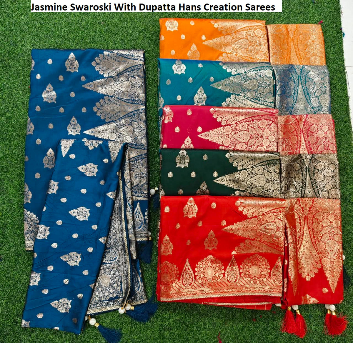 Jasmine Swaroski With Dupatta Hans Creation Sarees Exporter Ahmedabad