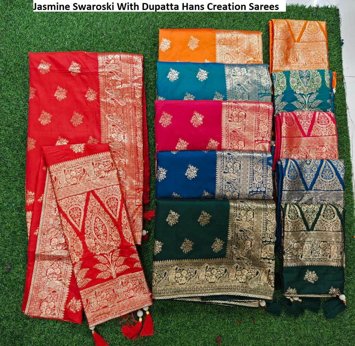 Jasmine Swaroski With Dupatta Hans Creation Sarees Exporter Ahmedabad
