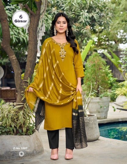 Jasmine Vol 1 Girnar Roman Readymade Pant Style Suits Exporter Gujarat