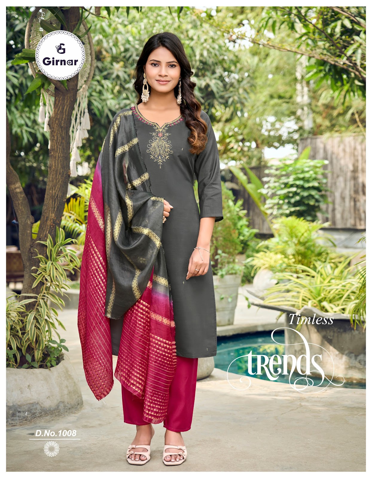 Jasmine Vol 1 Girnar Roman Readymade Pant Style Suits Exporter Gujarat