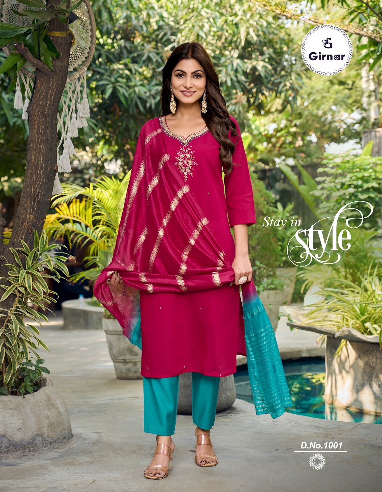 Jasmine Vol 1 Girnar Roman Readymade Pant Style Suits Exporter Gujarat