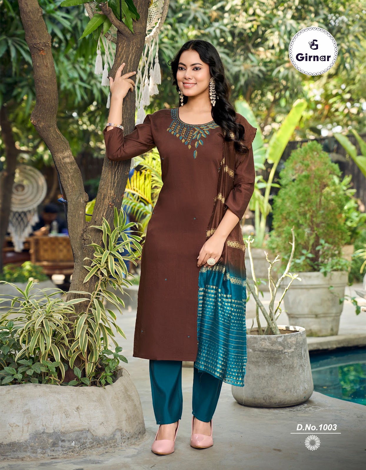 Jasmine Vol 1 Girnar Roman Readymade Pant Style Suits Exporter Gujarat