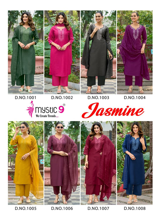 Jasmine Vol 1 Mystic 9 Vertican Readymade Pant Style Suits Wholesale Rate