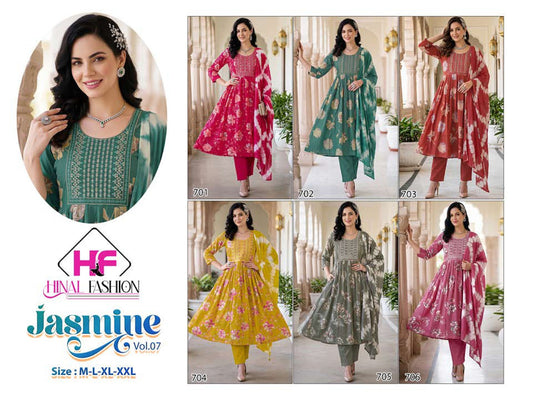 Jasmine Vol 7 Hinal Fashion Vatican Readymade Anarkali Suits Manufacturer