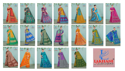 Jasmine Vol 8 Lakhani Cotton Sarees Wholesale Rate