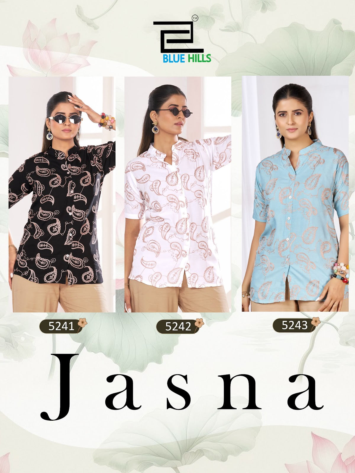 Jasna Blue Hills Rayon 14Kg Women Shirts Manufacturer Gujarat