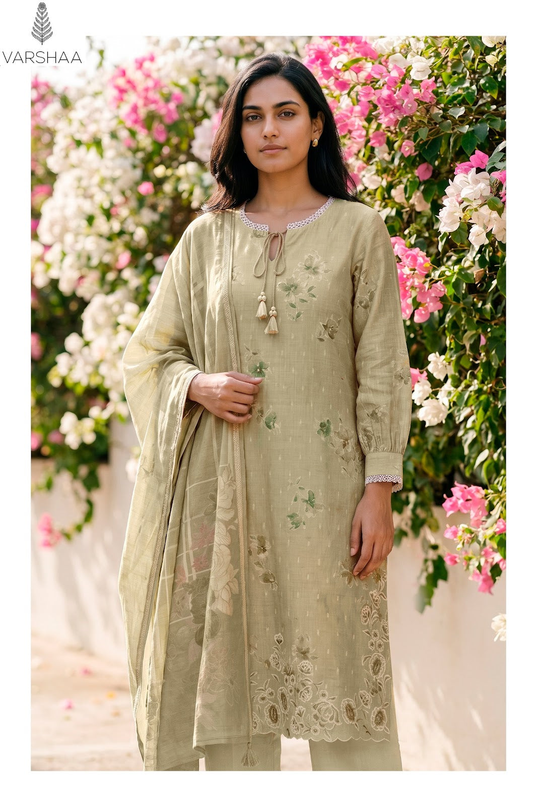 Jasper Varshaa Cotton Linen Pant Style Suits Supplier India