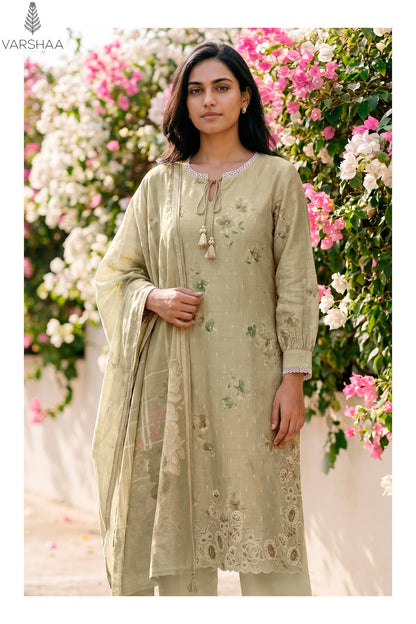Jasper Varshaa Cotton Linen Pant Style Suits Supplier India