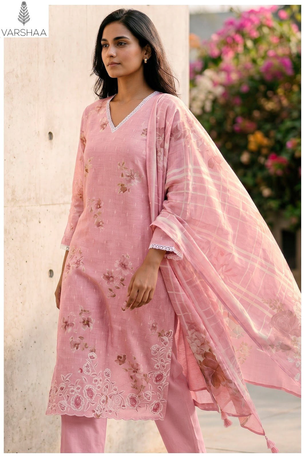 Jasper Varshaa Cotton Linen Pant Style Suits Supplier India