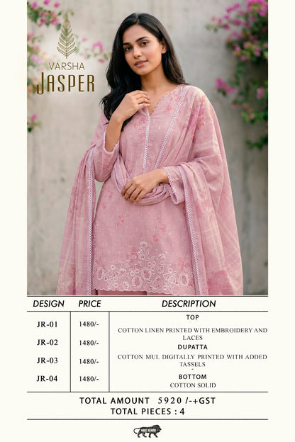Jasper Varshaa Cotton Linen Pant Style Suits Supplier India