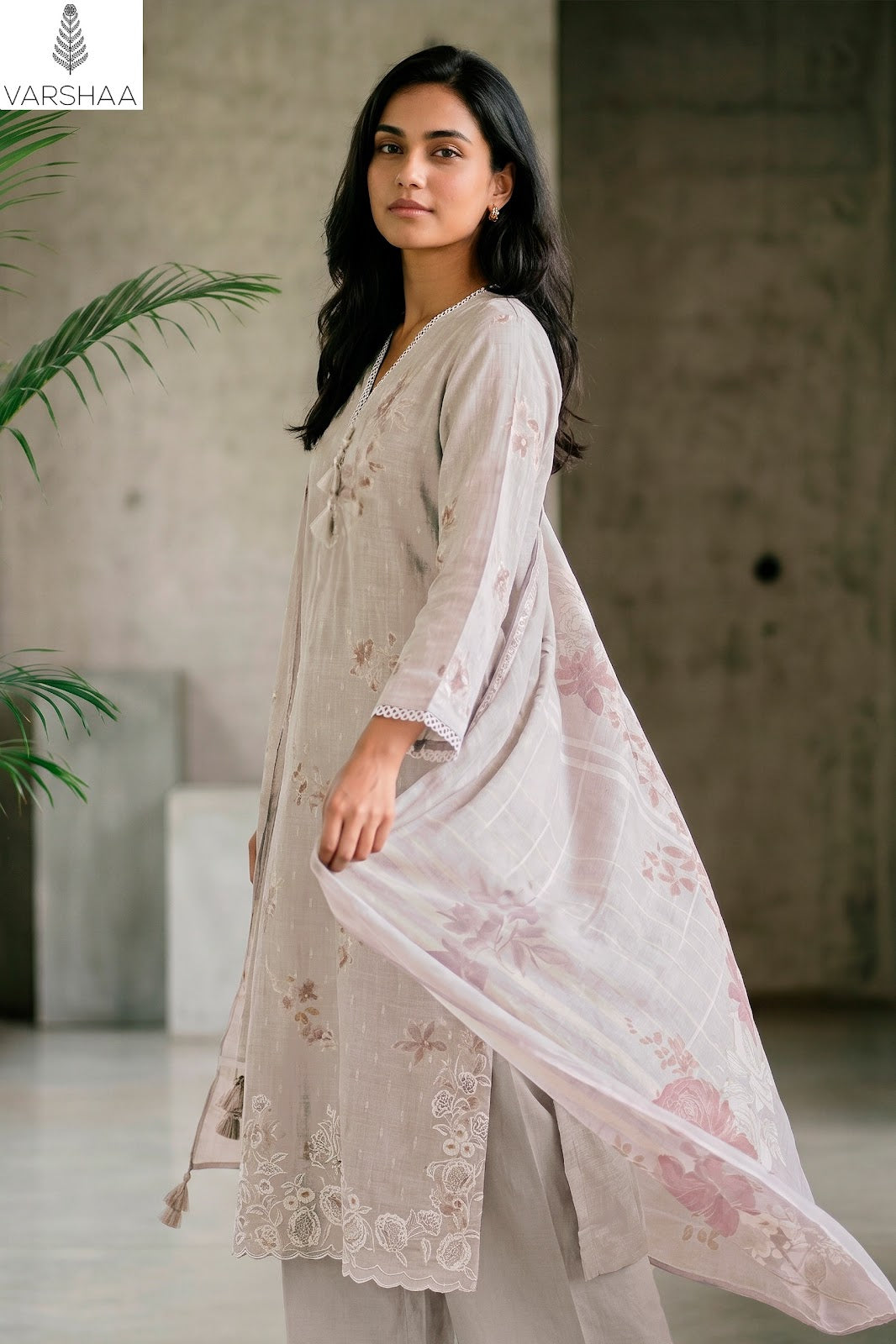 Jasper Varshaa Cotton Linen Pant Style Suits Supplier India