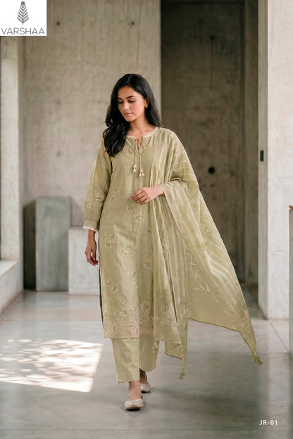Jasper Varshaa Cotton Linen Pant Style Suits Supplier India