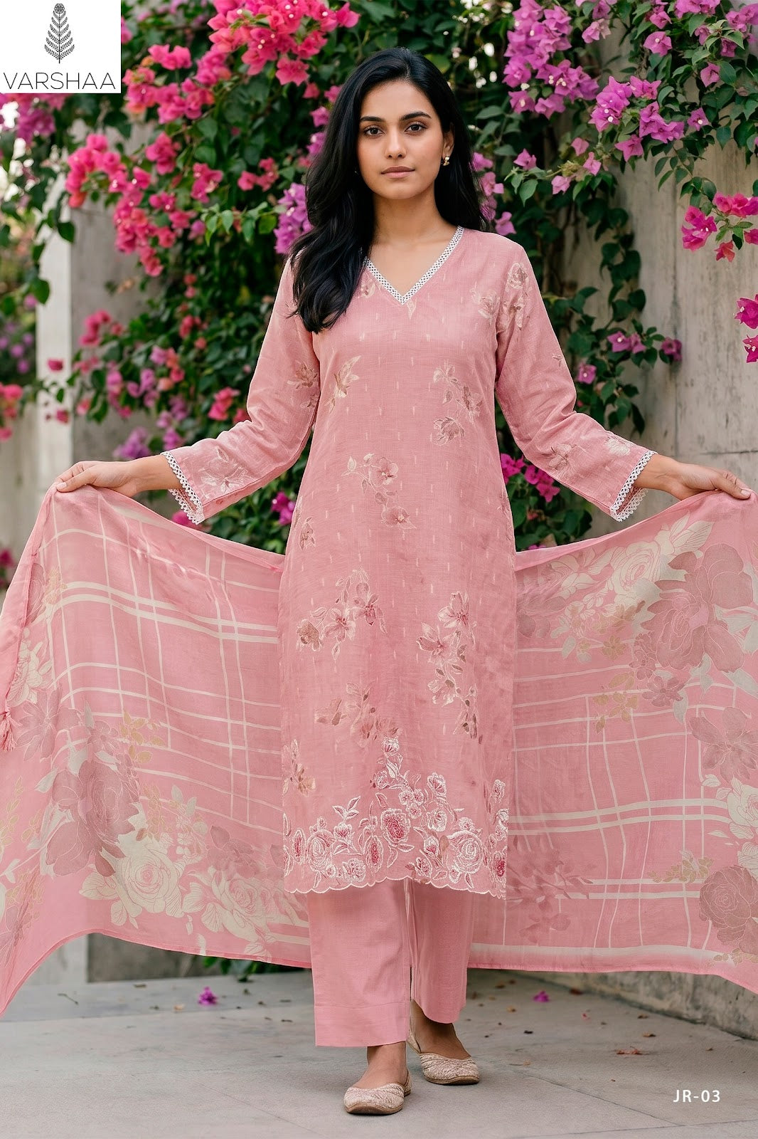 Jasper Varshaa Cotton Linen Pant Style Suits Supplier India