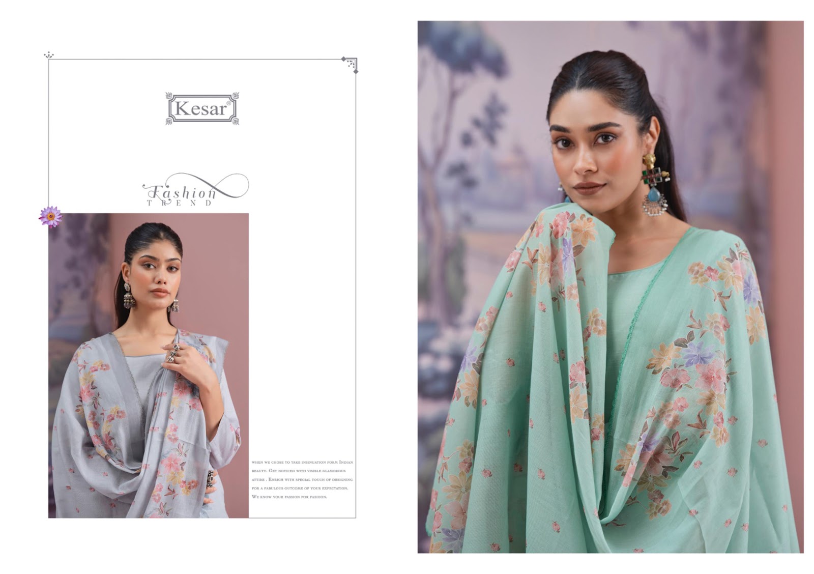 Jaspreet Kesar Lawn Cotton Pakistani Salwar Suits Wholesale