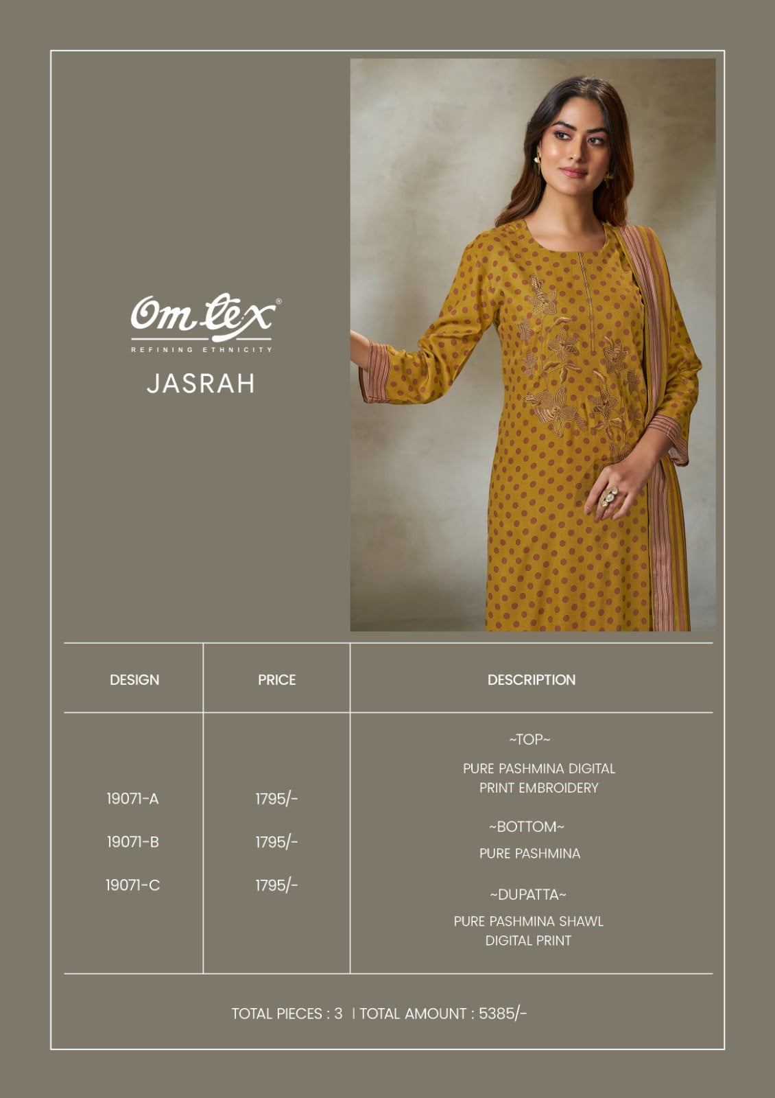 Harini Rupali Viscose Pashmina Suits Wholesale
