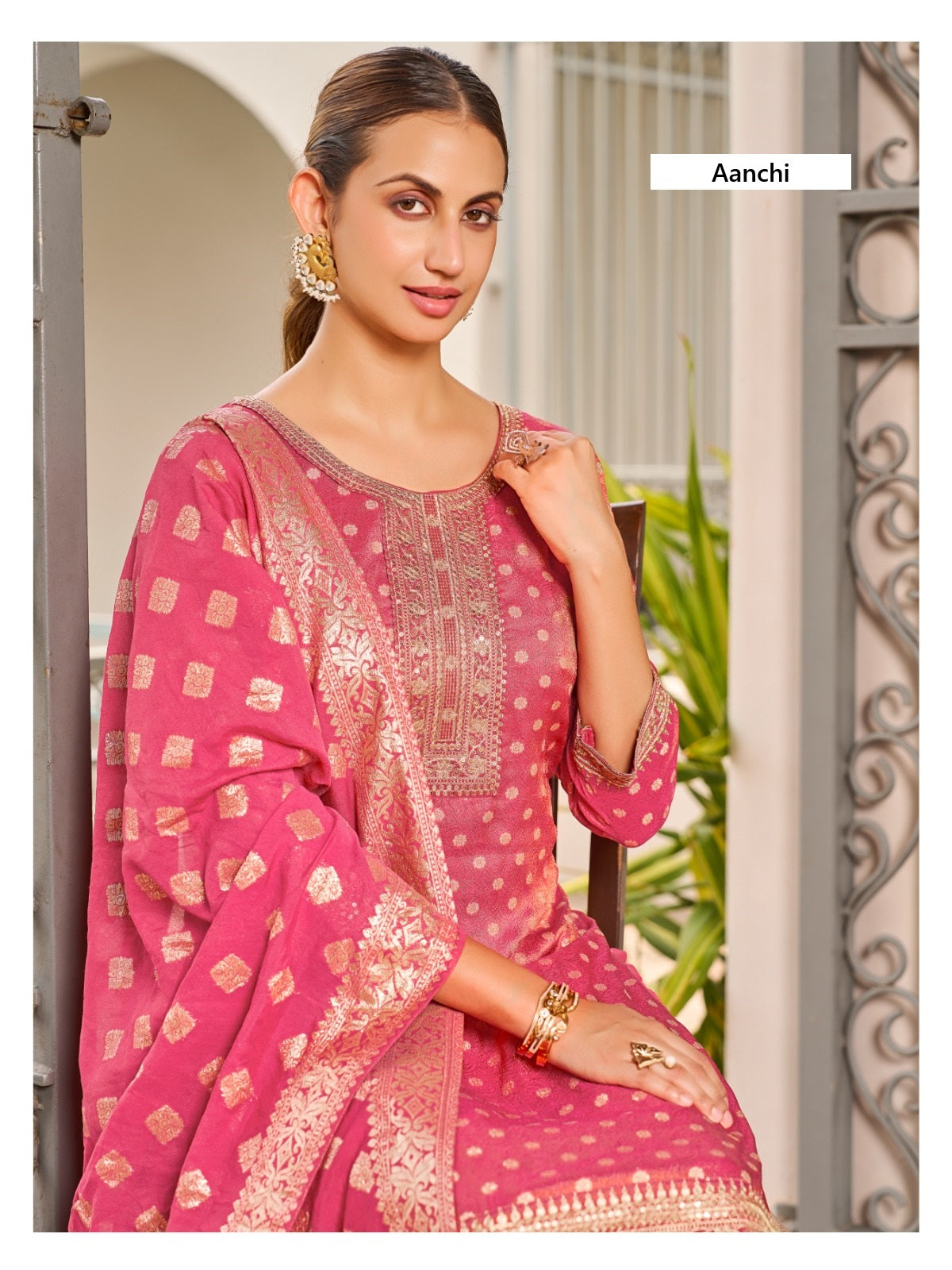 Jassi Aanchi Shimmer Readymade Pant Style Suits Wholesale Price