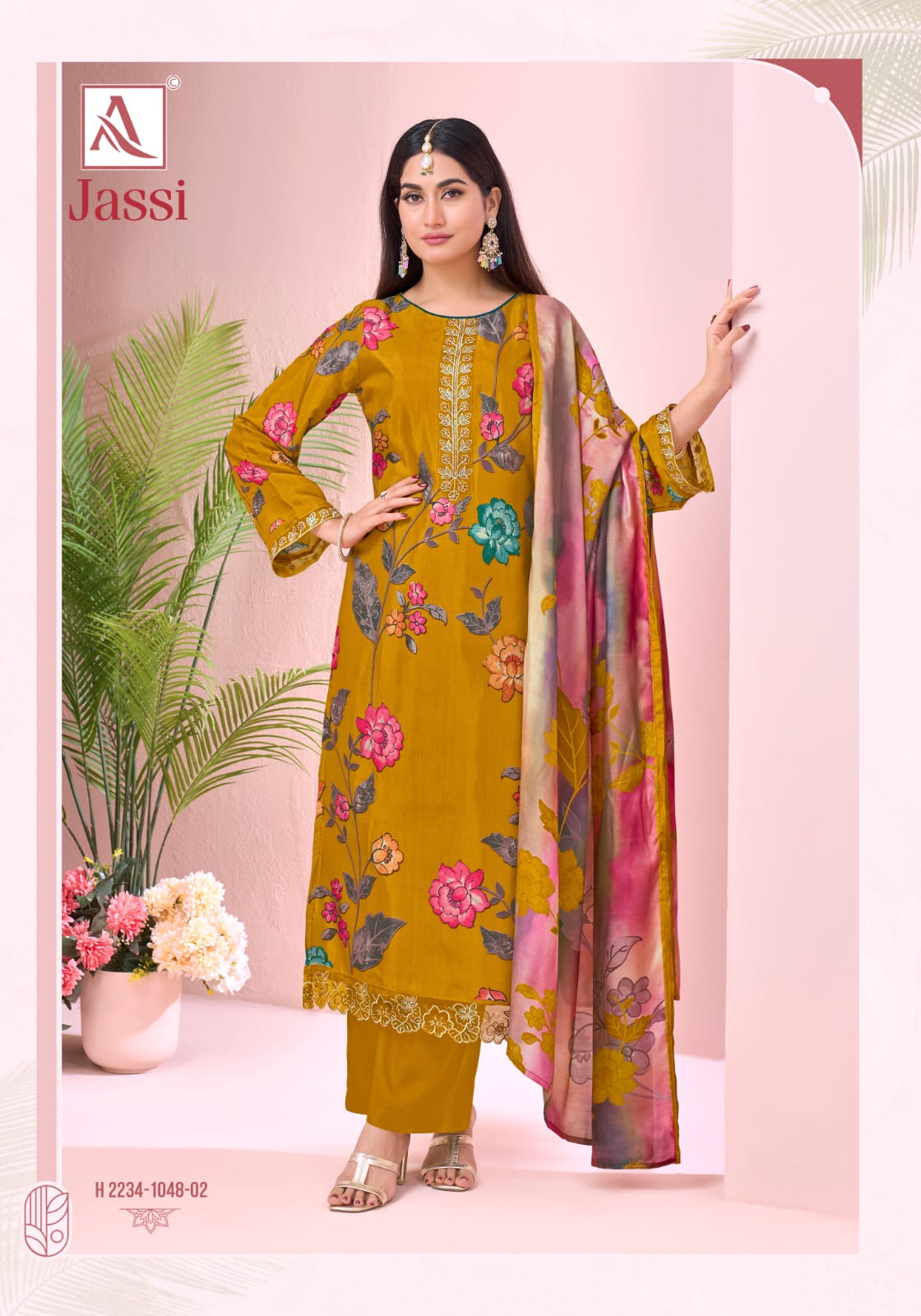 Jassi Alok Viscose Muslin Karachi Salwar Suits Manufacturer Ahmedabad