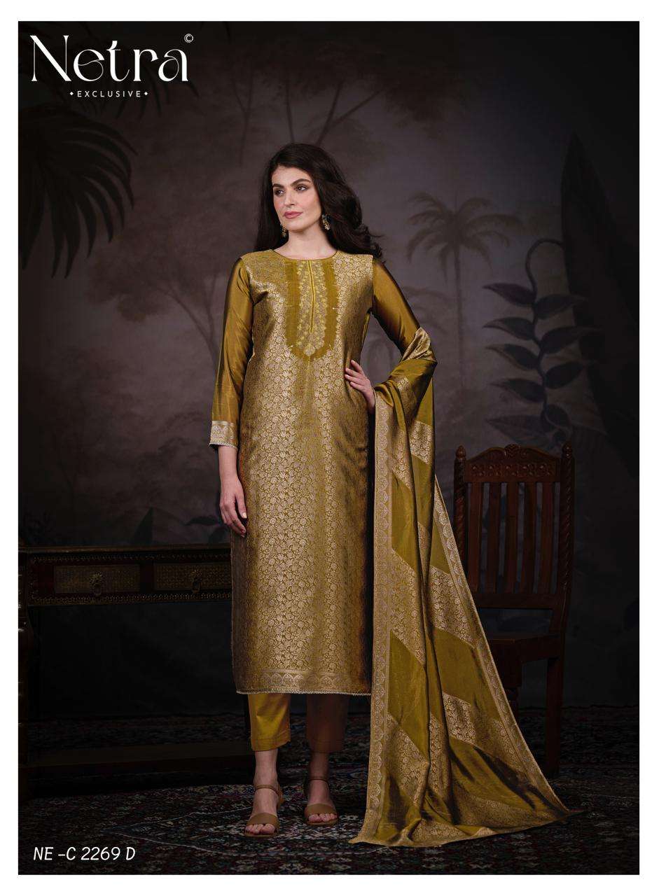 Jassi Netra Woven Silk Pant Style Suits Wholesale Price