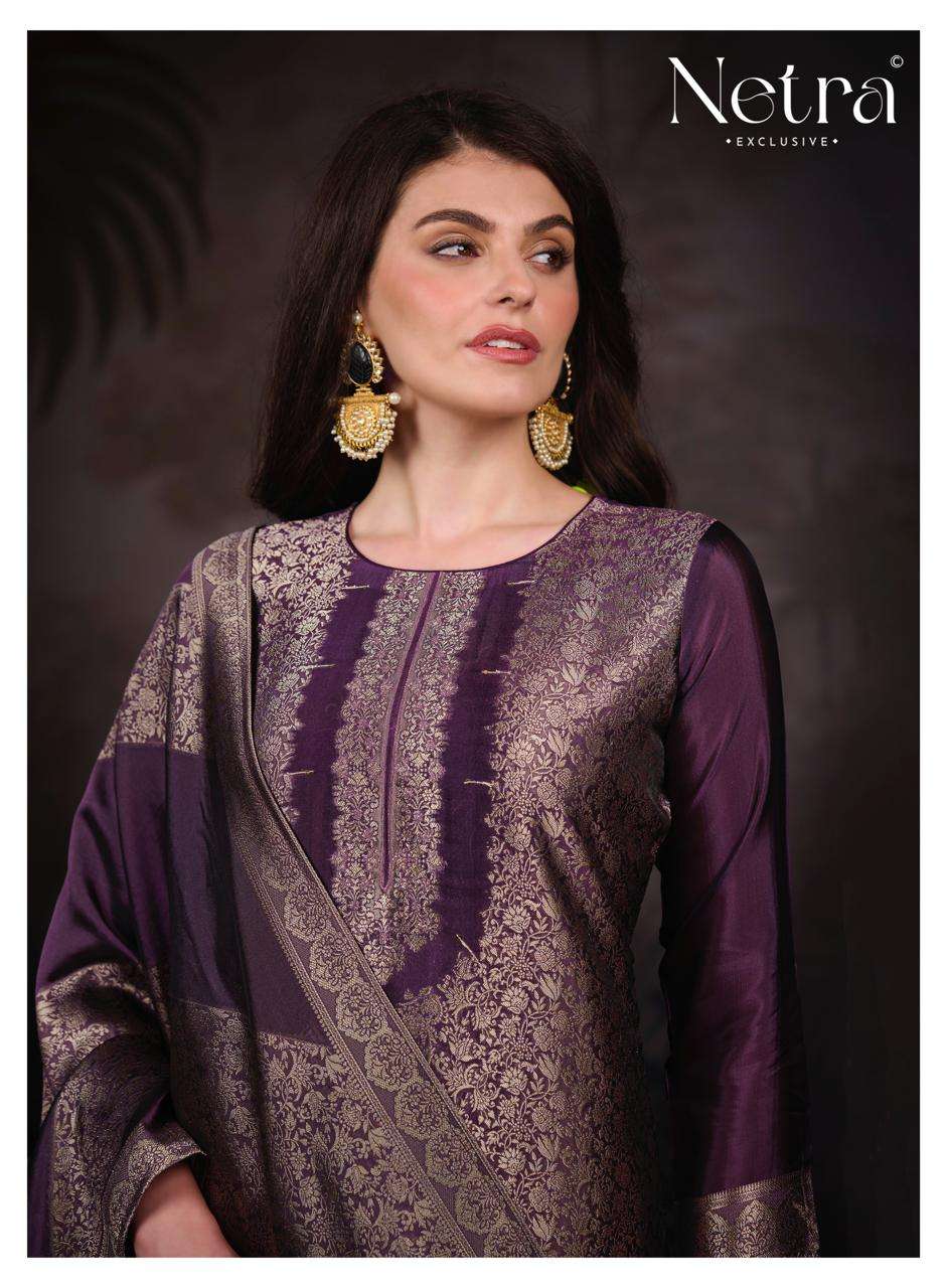 Jassi Netra Woven Silk Pant Style Suits Wholesale Price