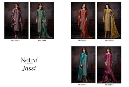 Jassi Netra Woven Silk Pant Style Suits Wholesale Price