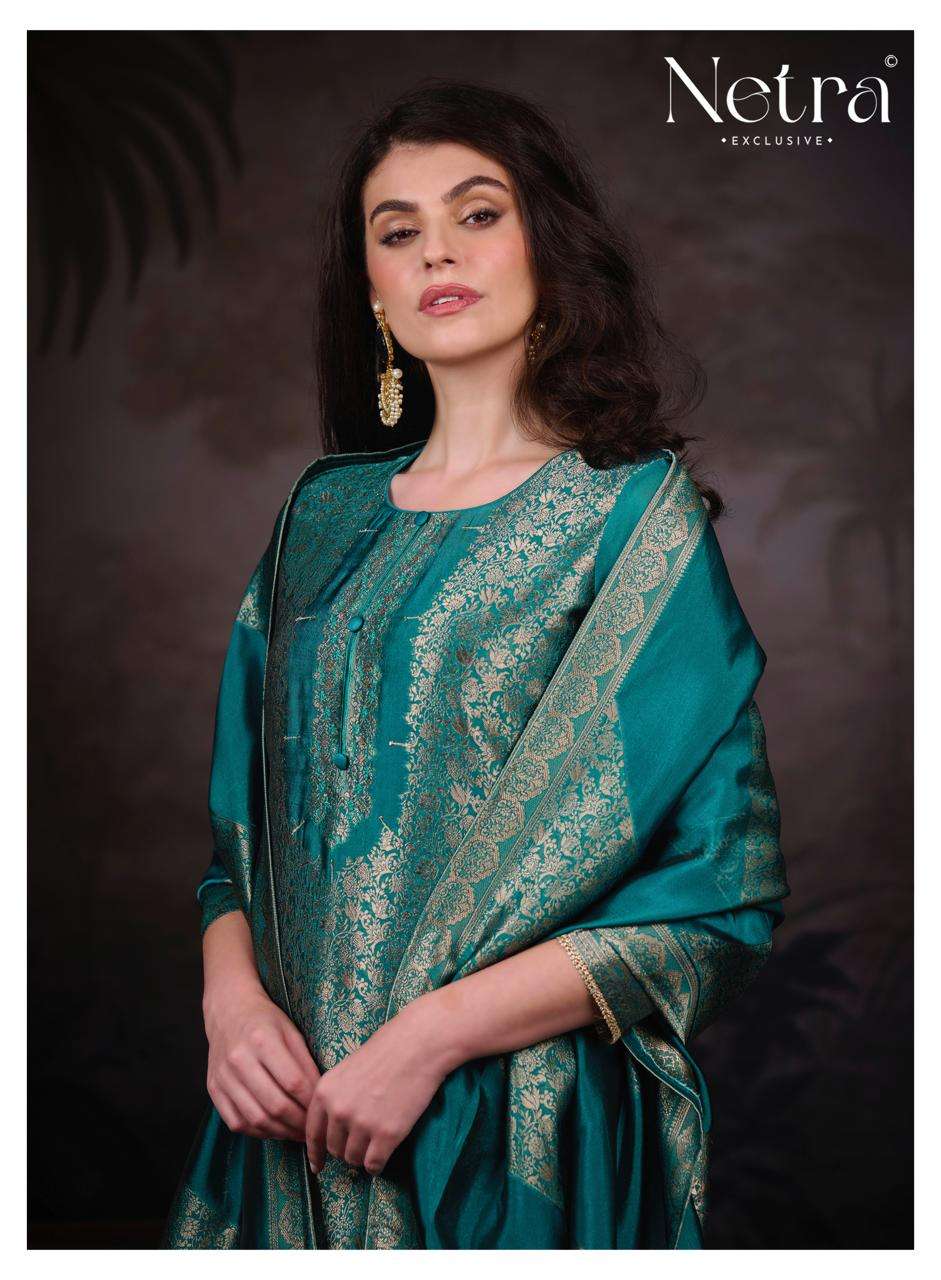 Jassi Netra Woven Silk Pant Style Suits Wholesale Price