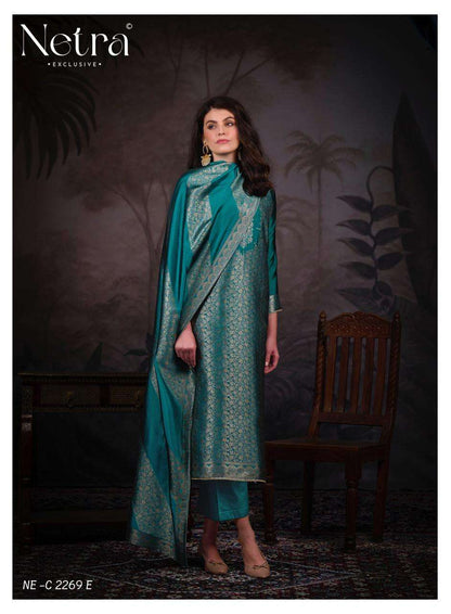 Jassi Netra Woven Silk Pant Style Suits Wholesale Price