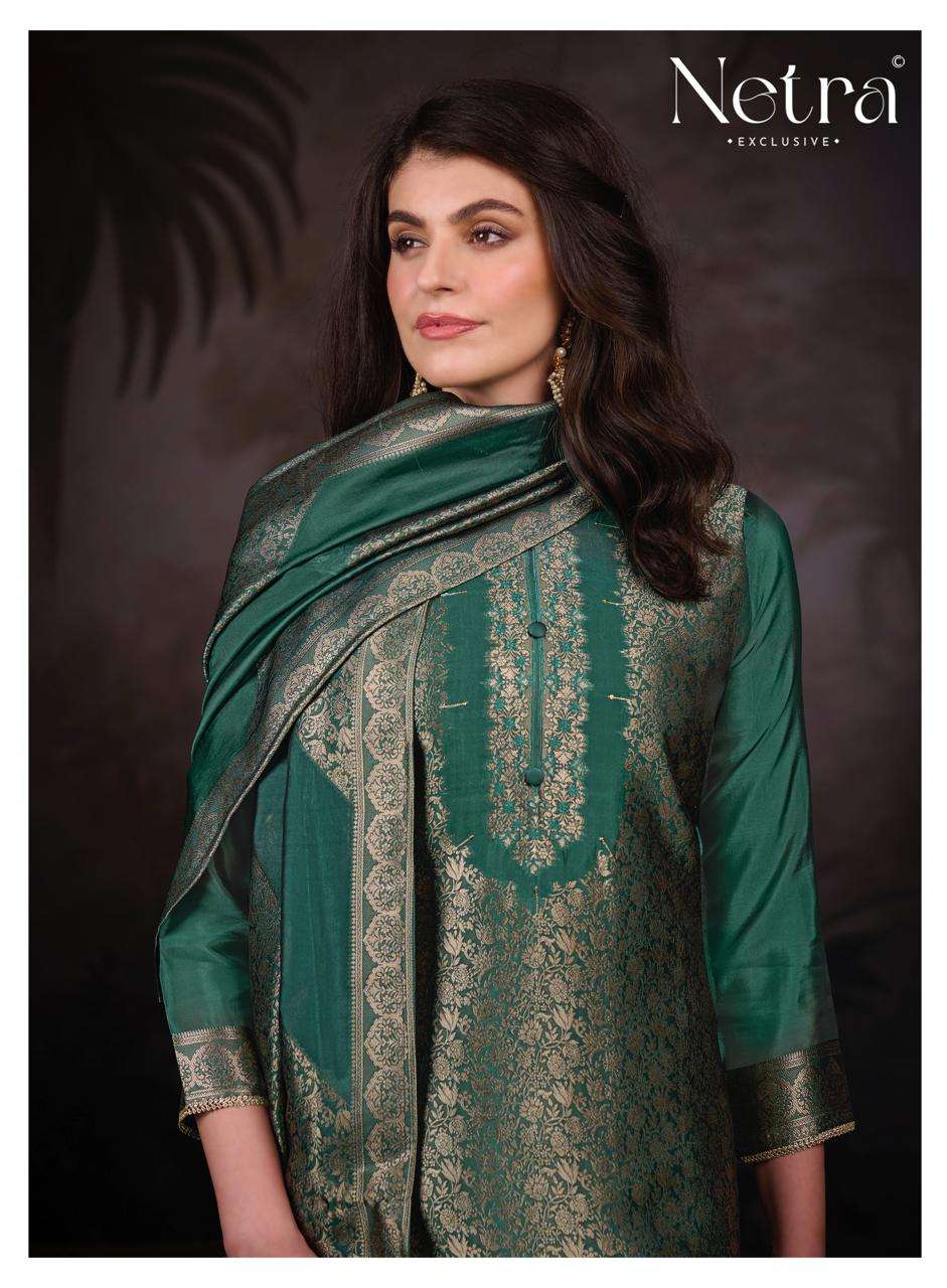 Jassi Netra Woven Silk Pant Style Suits Wholesale Price