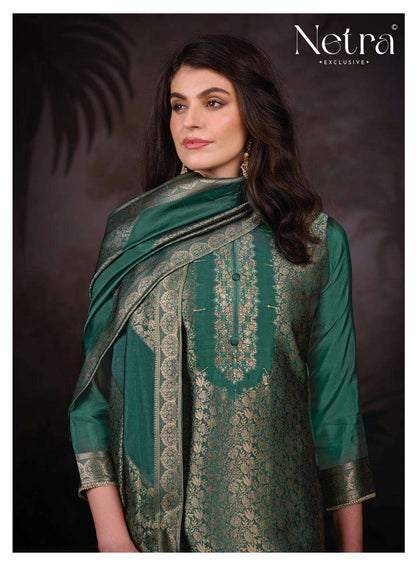 Jassi Netra Woven Silk Pant Style Suits Wholesale Price