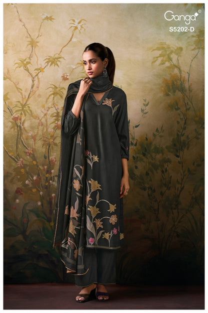 Jastaa S5202 Ganga Wool Pashmina Suits Supplier Ahmedabad