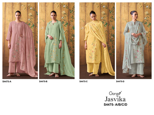 Jasvika 4475 Ganga Mul Pant Style Suits Wholesale Price