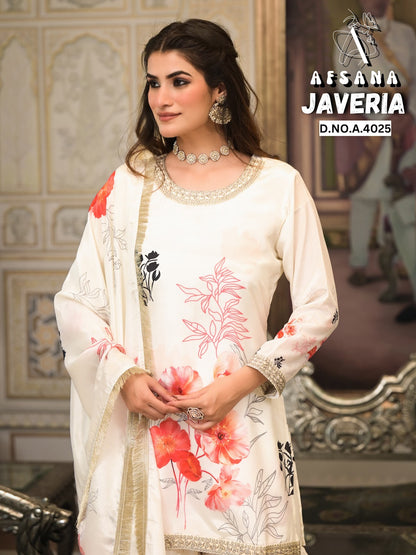 Javeria 4025 Afsana Chiffon Readymade Sharara Suits Wholesaler Gujarat